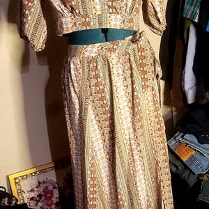 2 piece top with wrap shirt